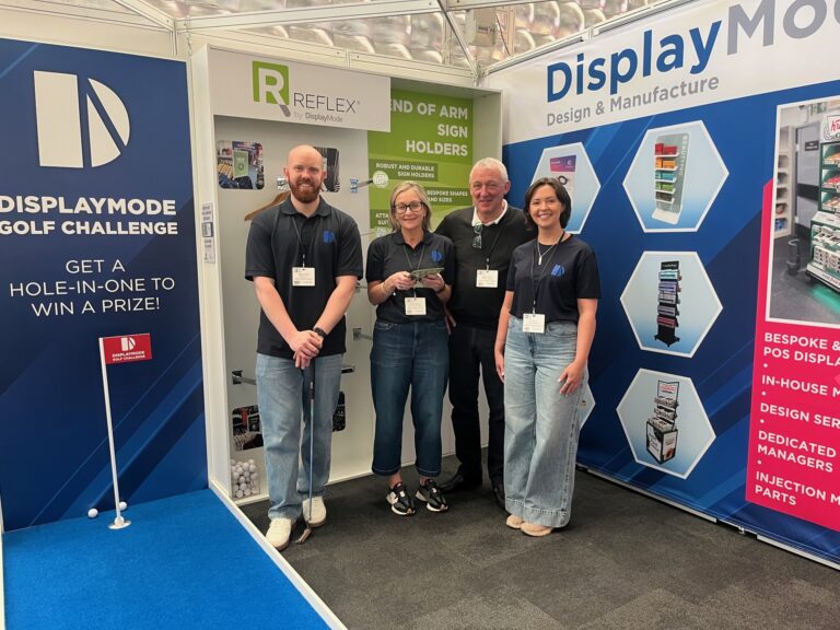 DisplayMode sales team, design and general manager at the VM and Display Show in London in April 2025.